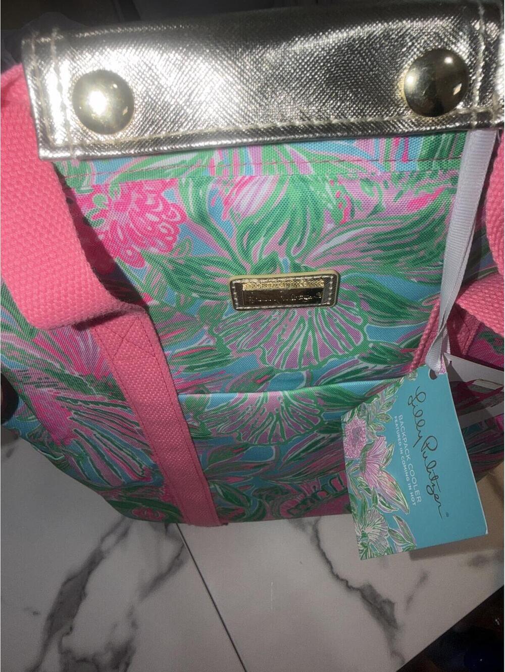 NWT Lilly Pulitzer Backpack Cooler Best Fishes - Picture 5 of 9